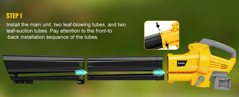 Cordless Leaf Blower Vacuum Mulcher Compatible for Dewalt 20V Battery(NO Battery), 3-in-1 Handheld Leaf Vacuum Mulcher with 40L Bag, 4 Variable Speeds with Turbo Modes for Yard Patio Driveway Cleanup