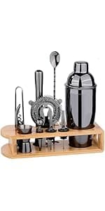 Bar Sets All Practical Bars Accessories, 18/8 Stainless Steel, for Drink Mixing, Bar, Home, Lounge & Party, Gift, Silver Wukuna Cocktail Shaker Bartender Kit, 15 Pcs Bar Tool with Acrylic Stand B0CH9K479X