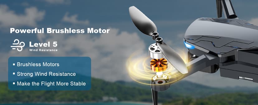 GPS Drone with Camera, 2K HD Drones for Adults, Foldable FPV Drone with GPS Auto Return, Follow Me, Circle Fly, Waypoint Fly, 5G Transmission, Gestures Selfie, Brushless Motor, 2 Batteries, Charcoal
