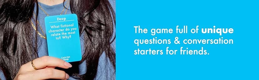 Let's Get Deep: Friends Edition by Relatable, Fun Group Card Game, Easy Adult Game for Game Night, Perfect for Party Games with Friends, Includes 400 Question Cards, Three Increasingly Personal Levels