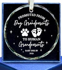 Gifts for Expecting Parents - Expecting Parents to Be Unique Gifts - Baby Pregnancy Announcement Gift Ideas for Husband, Family - Baby Ornament 2026 - Baby Pregnancy Announcement - Glass Ornament
