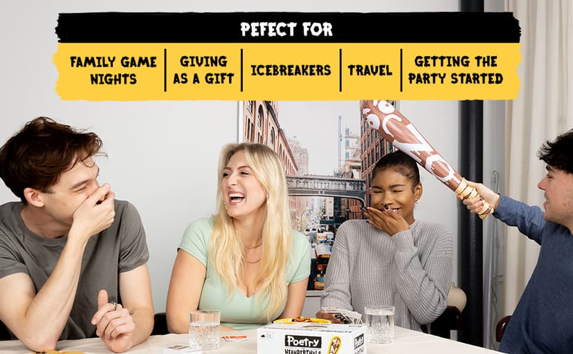 Be a Neanderthal poet! Give one-syllable words and phrases so friends guess the word in this quick-to-learn viral party game. Exploding Kittens Poetry for Neanderthals, 2+ Players, Ages 7+ Word Game B089DTQDLR
