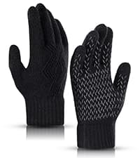 Achiou Winter Gloves, Glove for Men Women, Upgraded Touch Screen Texting Warm Running with Thermal Soft Knit Lining