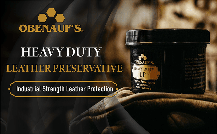 Obenauf's Heavy Duty LP Leather Conditioner Natural Oil Beeswax Formula (8oz)
