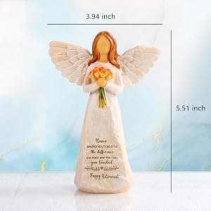 Retirement Gifts for Women, Happy Retirement Party Decorations, Retired Gifts for Teachers Coworkers Nurses Friends Sisters Retirement Gift for Woman, 5.5” Resin Angel Figurine - Retirement Gifts B0DF368QNW