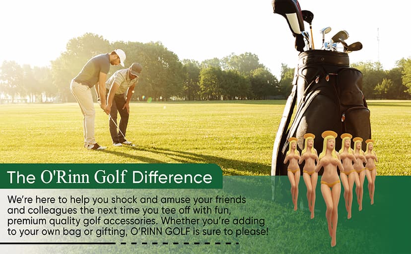 Perky Tees Funny Golf Gifts - 6 Pack 3" Blonde Bombshell Pin Up Girl Golf Tees | Funny Gifts for Men at Christmas, Groomsman or White Elephant Gifts