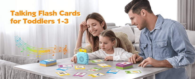 Montessori Language Learning Toys with 224 Words, Pocket Speech Therapy Toys, Sensory Learning Kit, Educational Toys for Kids Airbition Talking Flash Cards for Toddlers Ages 1‑4,224 Words English Blue B0CRYJB6GK