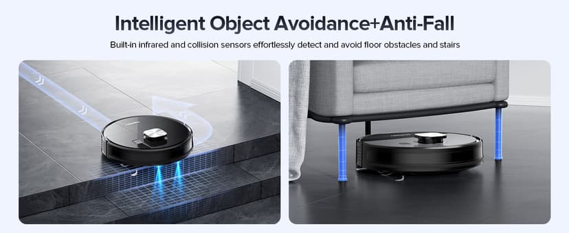 Robot Vacuum and Mop Combo, Robot Vacuum Self-Emptying with 11500Pa Suction, 70-Day Capacity, Fast Home Mapping, LiDAR Navigation, Smart Obstacle Avoidance, Ideal for Pet Hair, Carpet, Hard Floor