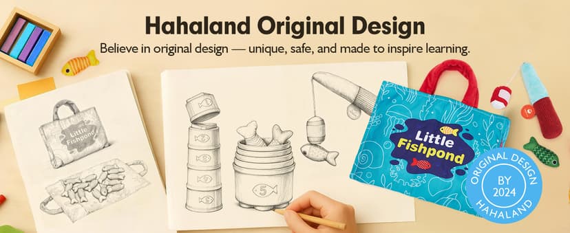 hahaland Montessori Toys for 1 Year Old - 10 in 1 Cloth Toddler Fishing Game with Stacking Cups, Baby Toy 12-18 Months One Year Old Boy Birthday Gift, Toddler Toys for 1 2 Year Old Boy Girl Gifts
