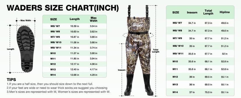 Lekesky Fishing Waders with Boot for Men Women - 2-Ply Nylon/PVC Waterproof Chest Waders for Fly Fishing,Duck Hunting