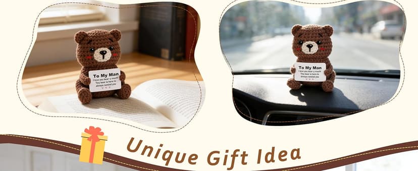 I Love You Gift for Him Boyfriend Husband, Gift for Birthday Fathers Day, to My Man Handmade Crochet, Funny Birthday Anniversary Valentine's Day for Men B0FD9QGTQP