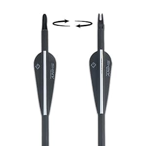 TIGER ARCHERY 30Inch Carbon Arrow Practice Hunting Arrows with Removable Tips for Compound & Recurve Bow(Pack of 12)