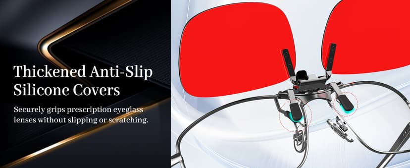 Goiteia Red Clip on Blue Light Blocking Glasses for Sleep-Block Blue & Green Light-Fast and Sound Sleep/Relieve Eye Strain