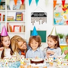 Joy-Leo Gifts for Mom Grandma Christmas, Wooden Birthday Tracker Plaque Wall Hanging, Help Elderly Parents Remember Birthdays Family Birthday Reminder Calendar Board with 100 Tags, Model JL01 B07M81TWY7
