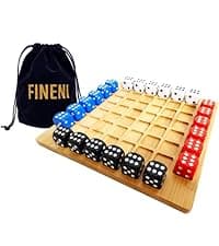 Wooden Board Games, Marble Board Game Original with Dual Sides Fast Track Board Game for 2 to 6 Players, Double Side Marble Game, 6 Colors 30 Marbles Set and 6 Color 6 Dice,Pouch (16" Dark)