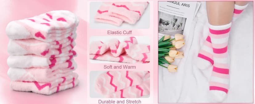 Valentines Day Gifts for Her Fuzzy Socks Gifts for Women Mom Wife Girlfriend Galentines Day Christmas Birthday