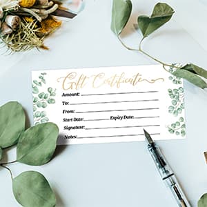 Ceiba Tree Blank Gift Certificates for Business 30 Pack Gold Foil Certificate Cards with Envelopes for Salon Restaurants Spa Birthday