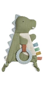 Itzy Ritzy Teensy Tube Teether – Textured Hollow Baby Teething Tube That Reaches Front Teeth & Back Molars, Made of Soft Silicone (Pink Rainbow)