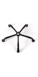 28 Inch Heavy Duty Office Chair Base with 5 Casters, Reinforced Metal Chair Feet, Universal Gas Cylinder Fit, for Swivel/Computer/Criss Cross Chairs