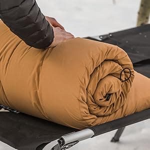 TETON Sports Deer Hunter Sleeping Bag, Warm and Comfortable Camping Sleeping Bag, Teton Tough Canvas Shell for Camping, Hunting, and Cold Weather
