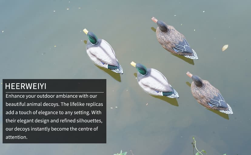 Heerweiyi Mallard Duck Decoys Popular New Material EVA Collapsible Plastic Duck Decoy Mallard Duck Decoys,Easy to Carry and use, More Cost-Effective.