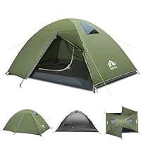 Night Cat Backpacking Tent for One 1 to 2 Persons Lightweight Waterproof Camping Hiking Tent for Adults Kids Scouts Easy Setup Single Layer 2.2x1.2m