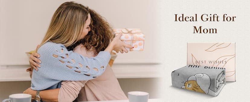 SteadStyle Gifts for Mom from Daughter or Son, Mom Birthday Gifts Blanket, Mother Presents for Christmas, Valentine's Day, Mothers Day, Fluffy Blanket for Mommy, 60'' x 50'' (Grey)