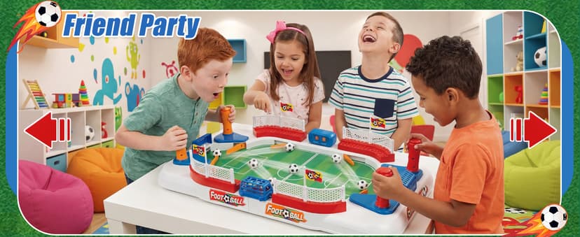 Including 4 mini Balls, Interactive Soccer Toy Indoor Home, Party Game for Football Lover, Birthday Gifts for Boys Girls SMILESSKIDDO Mini Foosball Table Toy Age 4-12, Soccer Board Games for Kids B0GFW5N5TD