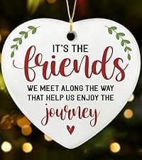 NewEleven Women - Friend Gifts Ornaments 2025 - Friendship Gifts for Friends, Birthday Gift for Women, Besties, Soul Sisters - Ceramic Christmas Ornaments