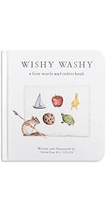 Wishy Washy (Water Reveal Edition): A Reusable Water Reveal Activity Book Teaching First Words and Colors (Tabitha Paige Children's Book Series) 196318355X
