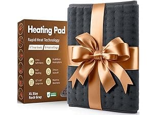 Heating Pad for Back Pain Cramps Relief - Electric Heating Pad for Neck/Shoulder/Muscle Pain - 6 Heat Settings, Auto Off, Moist Heat Options, Machine Washable, Mothers Day Gifts for Mom, Women - XL