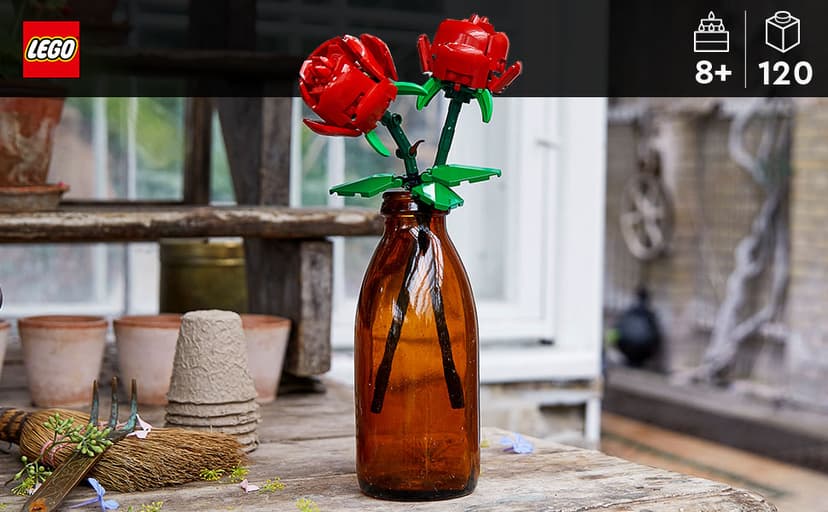 LEGO Roses - Building Toy for Kids, Girls & Boys, Ages 8+ - Artificial, Fake Roses for Home Decor & Display - Gift Idea for Plant & Flower Lovers - 40460
