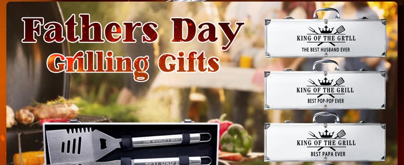 Bonsai Tree Christmas Dad Gifts, Birthday Gifts from Daughter, Best Dad Ever Gift for Christmas - Xmas Cool Grilling Bbq Present for Father from Son - Daddy Stainless Steel Metal Tool Heavy Duty Set 4