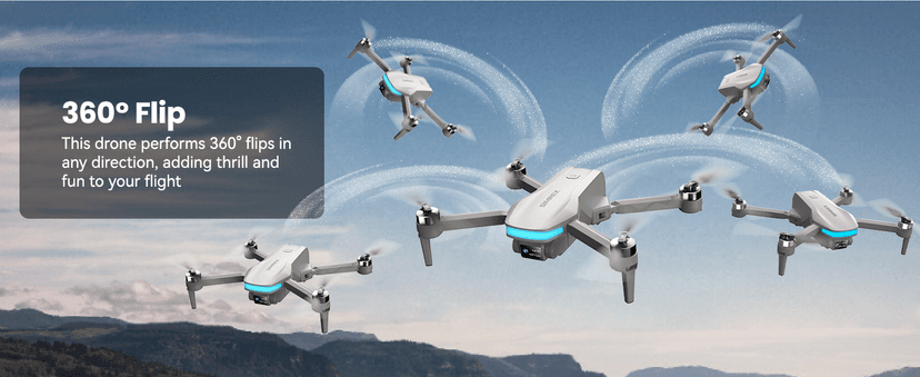 SIMREX 4K FPV Drone with Brushless Motor for Beginners & Teens — 40-Min Flight, Optical Flow Positioning, Gesture Control & VR Mode, Foldable Camera Drone Gift for Kids Ages 8+(Gray)