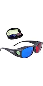 BIAL Red-blue 3D Glasses/Cyan Anaglyph Simple style 3D Glasses 3D movie game-Extra Upgrade Style