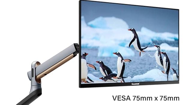 Gawfolk 27 Inch 4K Monitor IPS 60Hz, UHD 3840 x 2160p PC Monitors, Computer Dispaly for Home & Office, Support HDMI & DP, Wall Mount Compatible