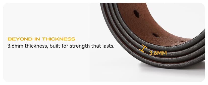 CHAOREN 1.5" Mens Belts Leather - Italian Full Grain Leather Belts - Ideal for Casul Jeans & Work Wear