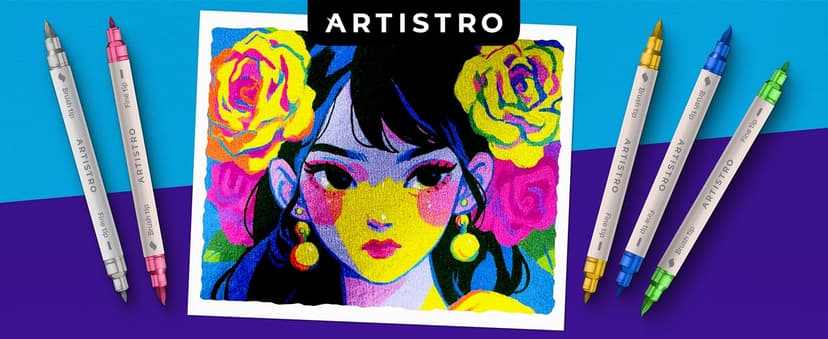 For Fabric, Rock, Glass, Wood, Arts & Crafts Gift for Adults, Teens & Kids, Pumpkin Decorating Kit & Halloween Crafts ARTISTRO 24 Metallic Dual-Tip Acrylic Paint Marker Pens for Drawing B0CZ14KD68