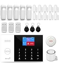 PGST WiFi Wireless Home Alarm System - 2025 Home Security System, 10-Minute Installation, 4 Door & Window Sensors + 2 Motion Sensors, APP Remote Control, Compatible with Alexa, No Monthly Fee