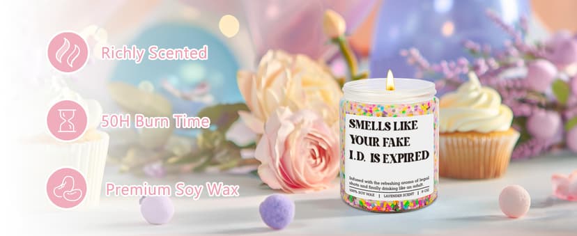 Happy 21 Year Old Birthday Gifts, Cool 21st Birthday Candle for Girls, Boys, Funny Turning 21 Ideas for Friend, Daughter, Men GSPY Candle, 21st Birthday Gifts for Women, Female, 21 Year Old, Her, Him B0FPLWDWQ3