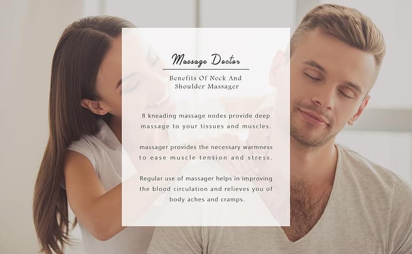 Mo Cuishle Shiatsu Back Shoulder and Neck Massager with Heat, Electric Deep Tissue 4D Kneading Massage, Best Gifts for Women Men Mom Dad, Fathers Day, Mothers Day, Christmas Gifts