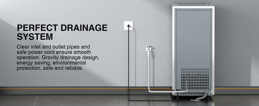 Commercial Under Counter Ice Maker 100 Lbs/Day with 30 LBS Storage Bin, Freestanding Built-in Ice Maker, 15" W Undercounter Ice Machine with Self Cleaning for Home/Bar/Cafe/Restaurant, Silver
