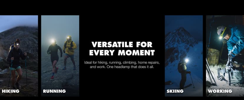 BLACK DIAMOND Storm 500-R Rechargeable Headlamp | 500 Lumens Brightness | Micro-USB Charging | Waterproof & Compact | Camping, Hiking, Running | BD Black