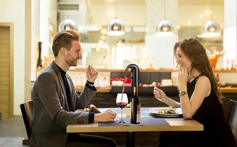 Electric Wine Aerator, Wine Decanter Pump Dispenser Gifts Set,Automatic Wine Aerator Pourer Spout. Wine Dispenser Pump Wine Accessories, Wine Gifts for Women Wine Lovers Black…