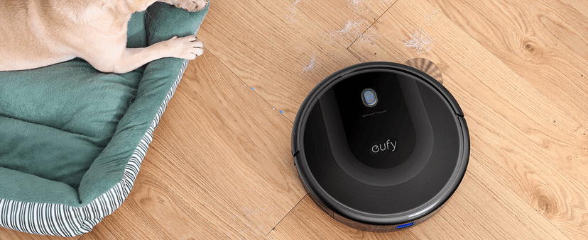 eufy Like-New BoostIQ RoboVac 11S MAX, Robot Vacuum Cleaner, Super-Thin, Powerful Suction, Quiet, Self-Charging Robotic Vacuum Cleaner, Cleans Hard Floors to Medium-Pile Carpets, Black (Renewed)