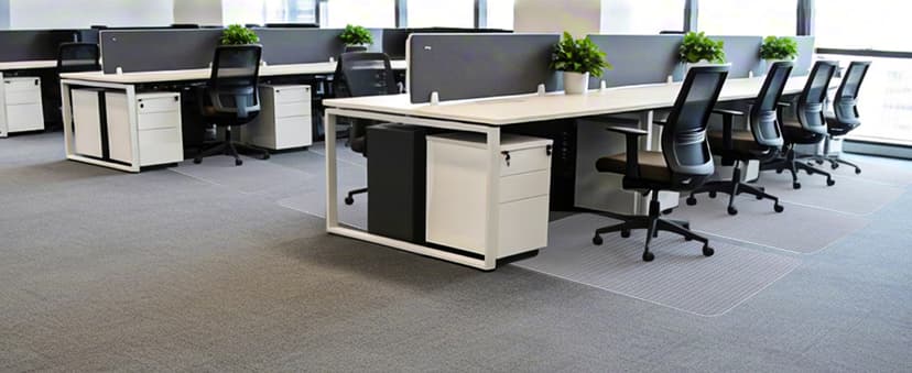 Office Chair Mat for Carpets, Clear Computer Desk Chair Mat for Low Carpeted Floors, Thick and Sturdy Carpet Protector, Easy Glide and Flat Without Curling (30" x 48" Rectangle)
