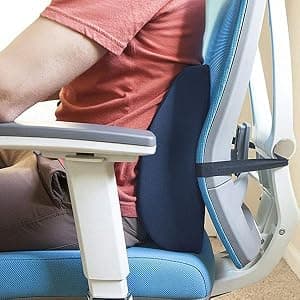 DMI Lumbar Support Pillow for Chair to Assist with Back Support with Removable Washable Cover to Ease Lower Back Pain while Improving Posture, 14 x 13 x 5, Contoured Foam, Premium,Burgundy