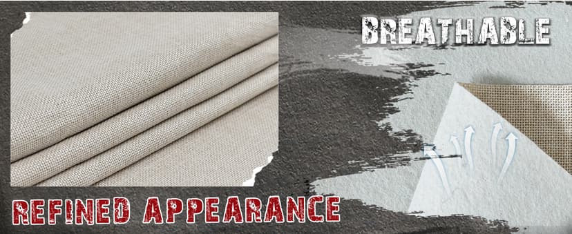 Heavy Linen Fabric 80x57 Inches, 1.2mm Thickness, Plain Solid Color Cloth for Embroidery, Clothing, Sewing - Linen Texture Material (Dark Grey)