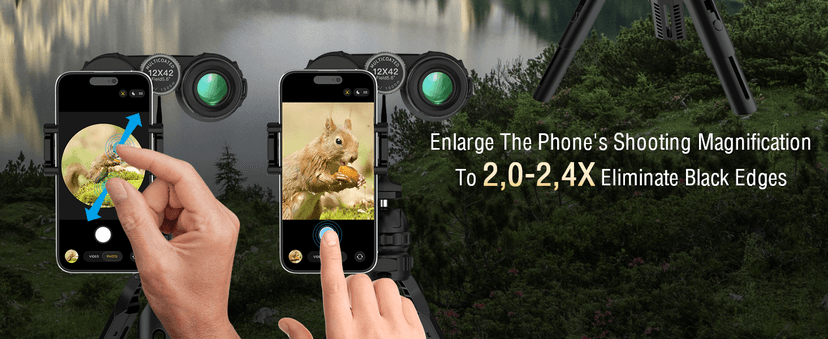 12x42 HD Binoculars for Adults with Phone Adapter, Tripod & Tripod Adapter - BAK4 Prism, FMC Lens, Waterproof & Fogproof, High Powered Scope for Bird Watching, Hunting, Hiking, Travel