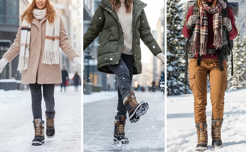 GLOBALWIN Women's Waterproof Winter Boots Snow Boots For Women